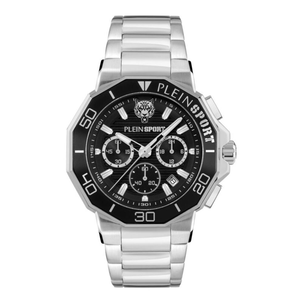 Plein Sport Titan Chronograph Watch Black Mens